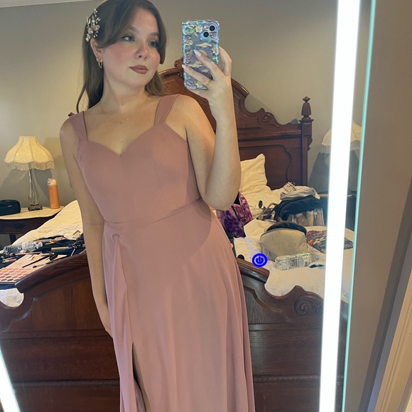 Elegant Mauve Bridesmaid Dress - Picture 1 of 6